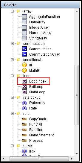 LoopIndex Math Variable in the Rules Palette